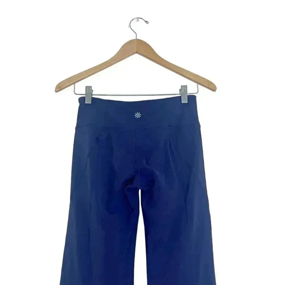 Athleta Dark Midrise Blue Flared Leggings Women's Size S - Picture 5 of 10